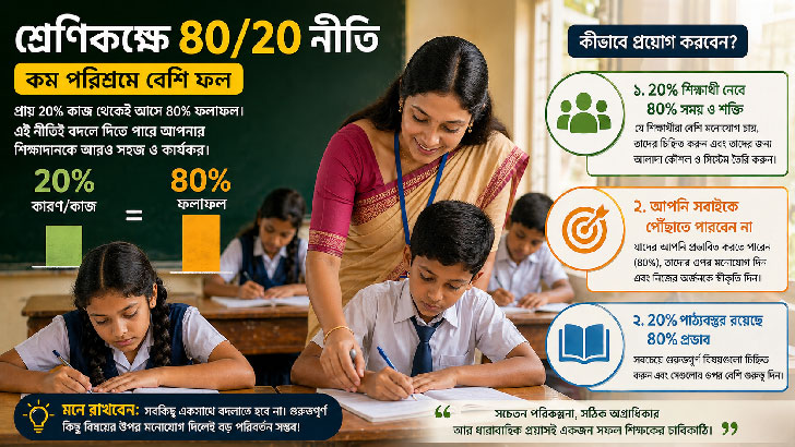 ৮০/২০ নীতি আপনার শ্রেণিকক্ষকে পুরোপুরি বদলে দিতে পারে