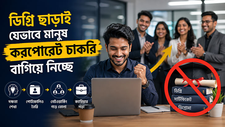 ডিগ্রি ছাড়াই যেভাবে মানুষ করপোরেট চাকরি বাগিয়ে নিচ্ছে